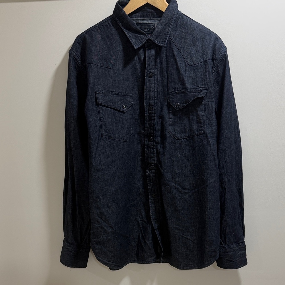 Ralph Lauren Black Authentic Denim Goods XL Button-Up Shirt